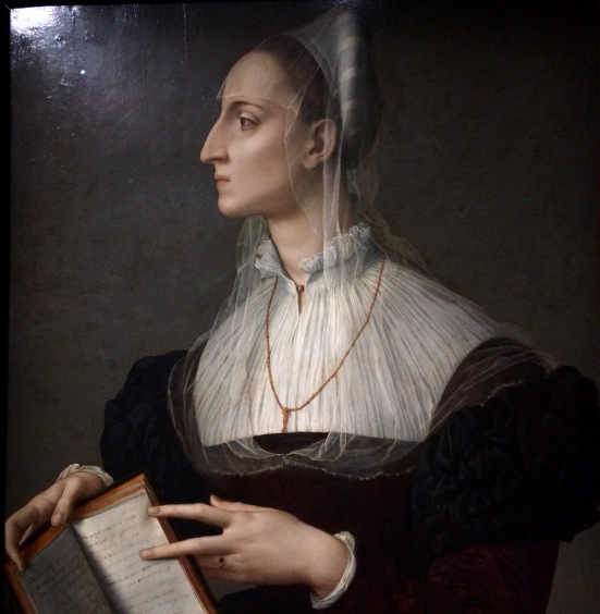 Portrait de Laura Battifferi, Bronzino, 1555-1560, Huile sur bois